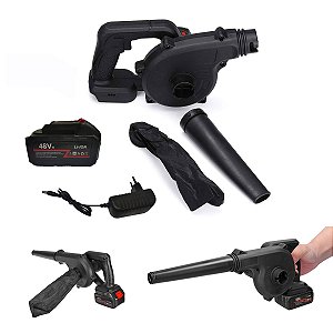 Soprador Aspirador Potente Sem Fio Bateria Recarregavel Folhas Detritos Sujeira Jardim Quintal Limpeza Eficiente