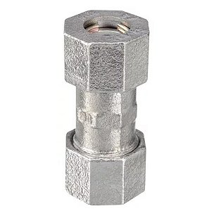 Luva 3/4 Polegadas Galvanizada Tupy com Anel De Vedaçao Conexao tubos De Aço Polietileno Construçao Obra Hidraulica