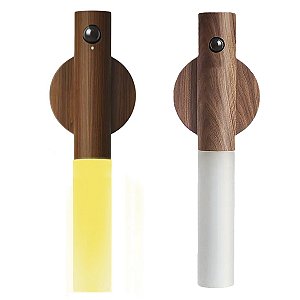 Luminaria Sensor Presença Movimento Kit 2 Uni Usb Recarregavel Iluminaçao Decoraça Casa predio Multiuso