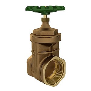 Registro Bruto De Gaveta Deca DN100 4 Polegadas Volante Verde Obra Construçao Hidraulica