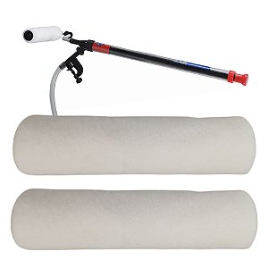 Rolo de Tinta Para Rolo De Pintura com Reservatorio Kit 2 Uni Sem Suporte Pinta Parede Teto Deck Obra Construçao Reofrma