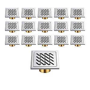 Ralo Anti Odor Inseto 10x10 Inox Kit 16 Uni Banheiro Lavabo Higienico Cozinha Anti Corrosao