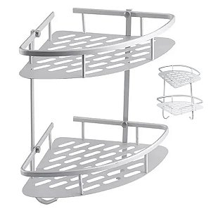 Suporte Prateleira Duplo Shampoo Condicionador Sabonete Banheiro Lavanderia Parede Organizaçao Multiuso Resistente