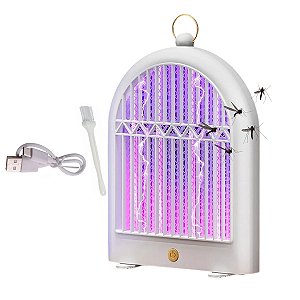 Luminaria Armadilha Repelente Luz Ultravioleta Pega Inseto Mosca Mosquito Usb Gancho Pendurar