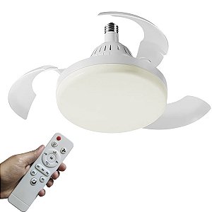 Ventilador Teto Retratil 3 Em 1 Lampada Led Ajustavel Controle Remoto Casa Sala Quarto Apartamento Verao Sol Calor