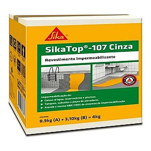 SikaTop 107 4Kg Impermeabilizante Revestimento Obra Construçao Casa Quarto