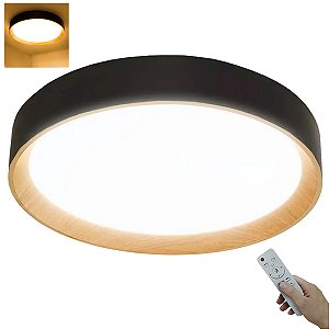 Luminaria Plafon 3 Tons LED Controle Remoto Iluminaçao Comercial Residencial Ambiente Moderno Decorativo