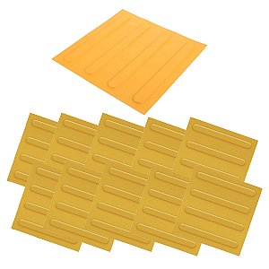 Piso Chao Tatil Cegos Kit 10 Uni Acessibilidade Antiderrapante Pcd Alerta Durecional Sinalizaçao Segurança Pcd