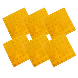 Piso Tatil Cegos Acessibilidade Kit 6 Uni Antiderrapante Pavimentaçao Segurança Sinalizaçao Loja Shopping Rua