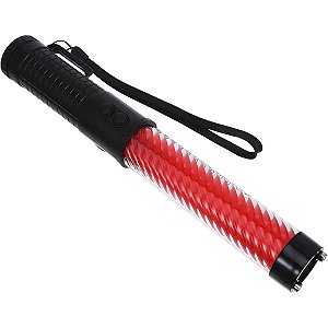 Bastao Sinalizador Apito Recarregavel Lanterna Transito Estacionamento Obra Sinalizaçao Guarda Manobrista Frentista