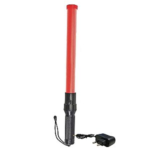 Bastao Sinalizador Viario Recarregavel Transito Rua Obra Sinalizaçao Manobrista Flanelinha Guarda Segurança