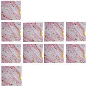 Placa Adesiva 3D Marmore Kit 10 uni Autocolante Papel de Parede Moderno Reforma Obra Casa Decoraçao Ambiente