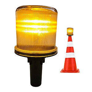 Sinalizador Solar Viario Estrada Cone Sinalizaçao Obra Transito Rodovia Estrada Estacionamento Balizador Emergencia