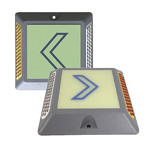 Tacha Refletiva Olho De Gato Fluorescente Kit 2 Uni Sinalizador Viario Estrada Rua Rodovia Marcador de Faixa Avenida