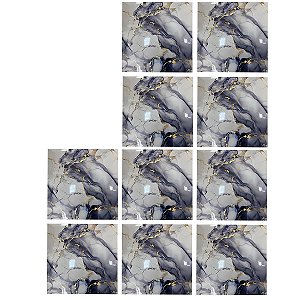 Placa Adesiva Marmore 3D Kit 10 uni Papel de Parede Autocolante Obra Reforma Casa Cozinha Banheiro Quarto Sala Moderno