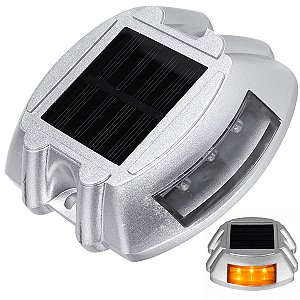 Tacha Solar Sinalizador Viario Olho de Gato Sinalizaçao Estrada Rodovia Obra Transito Rua Pista Iluminaçao Segurança