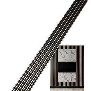 Painel Placa Ripado Parede Flexivel Decoraçao Sala Estar Quarto Empresa Casa Loja Comercio Recepçao