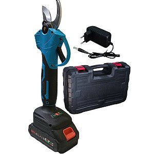 Tesoura Poda Corta Galho Arvore Planta Eletrica Sem Fio Bateria Recarregavel Portatil