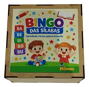 Bingo de Sílabas em MDF | Jogo Pedagógico para Alfabetização
