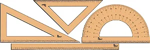 Kit Desenho Geométrico Adaptado Em Mdf