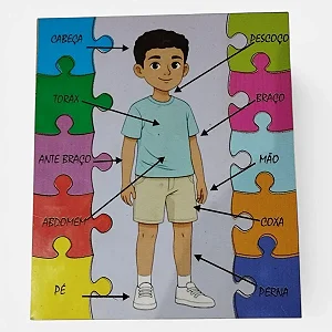 Quebra-Cabeça Corpo Humano em MDF | Jogo Pedagógico Educativo