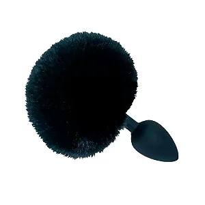 Plug Anal Cônico com Rabo Coelho PRETO