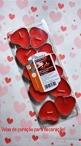 Vela Vermelha de Coração