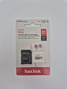 Cartão de Memória SanDisk Ultra 64GB com Adaptador