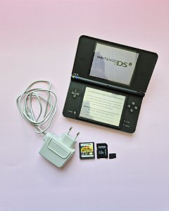 Nintendo DSI XL Cinza 8Gb Lotado de Jogos + Jogo Digging For Dinosaurs