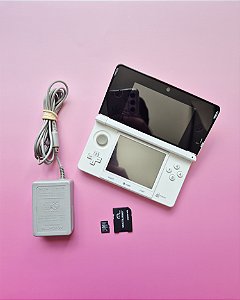 Nintendo 3DS Branco 32Gb Lotado de Jogos