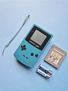 Game Boy Color Azul + Cartucho + Pilhas