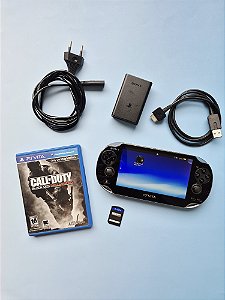PS VITA (Psvita) OLED Preto 32GB Lotado de Jogos + Call of Duty: Black Ops Declassified