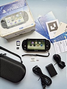 PS VITA (Psvita) Slim khaki / Black Completo 128GB + Jogo Mídia Física