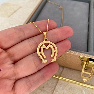 Colar Feminino Símbolo Mangalarga Marchador Banhado a Ouro 18K