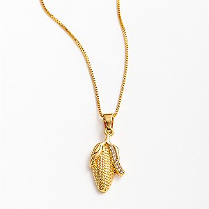 Colar Feminino Milho Banhado a Ouro 18K