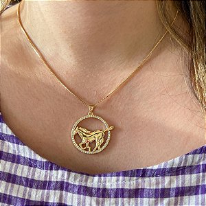 Colar Feminino Cavallus Luxo Banhado a Ouro 18K
