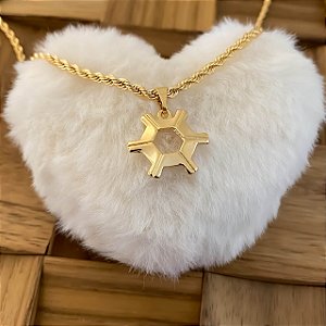 Colar Feminino Agronomia Luxo com Cordão Baiano Banhado a Ouro 18K