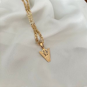 Colar Masculino Veterinária com Cordão 3x1 Banhado a Ouro 18K