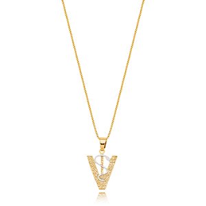 Colar Feminino Veterinária Banhado a Ouro 18K
