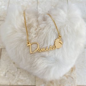 Colar Personalizado Denise com Cavalo Banhado a Ouro 18k