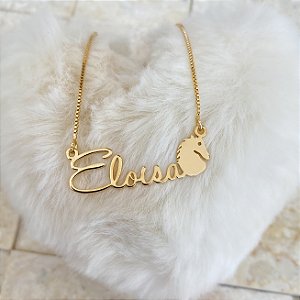 Colar Personalizado Eloisa com Cavalo Banhado a Ouro 18k