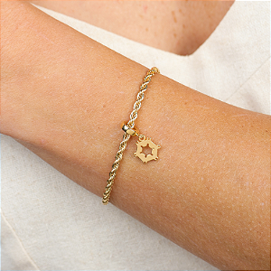Pulseira Feminina Berloque Agronomia Banhada a Ouro 18k