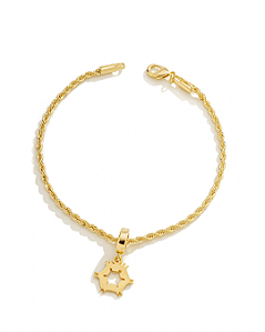 Pulseira Feminina Berloque Agronomia Banhada a Ouro 18k