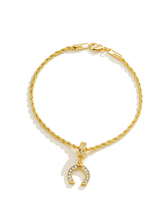 Pulseira Feminina Ferradura Sublime Banhado a Ouro 18k