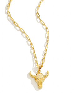 Colar Masculino Touro Tradição com Cordão Cartier Banhado a Ouro 18K