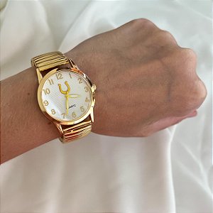 Relógio Dourado Ferradura