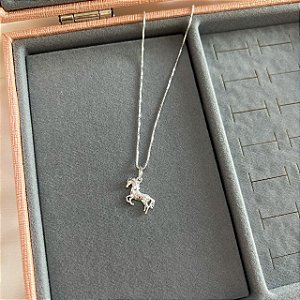 Colar de prata Cavalo 45cm