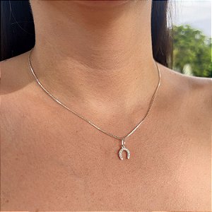 Colar de prata Ferradura 45cm