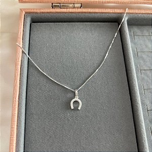 Colar de prata Ferradura 45cm