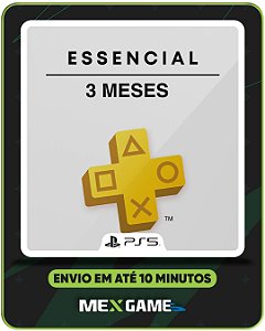 PSN PLAYSTATION PLUS ESSENCIAL 3 MESES - PS5 - MÍDIA DIGITAL